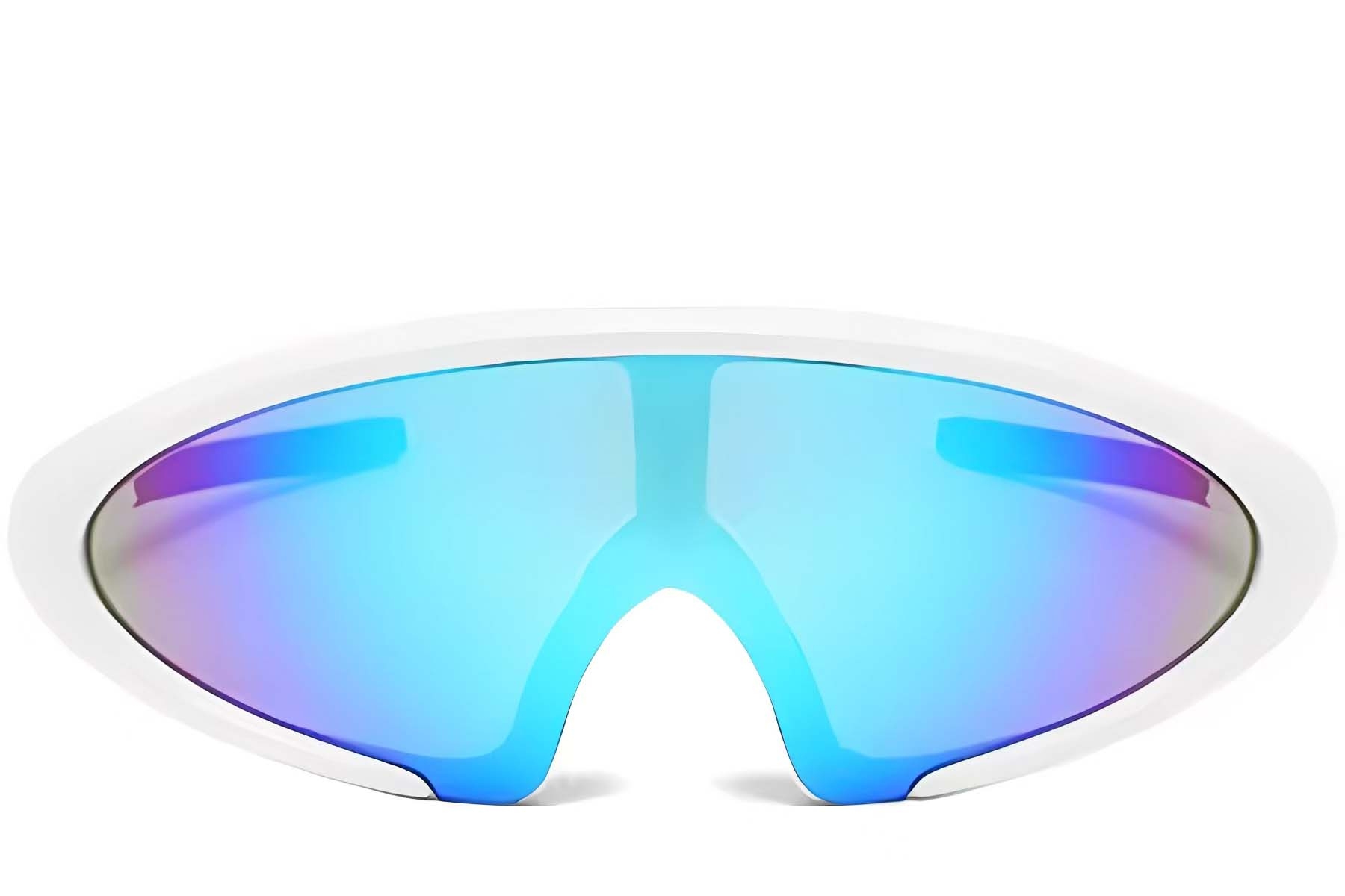 BS2426-0035_White_Semi-rimless_Plastic_Sunglasses_front