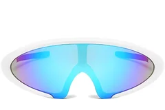 BS2426-0035_White_Semi-rimless_Plastic_Sunglasses_front