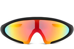 BS2426-0036_Black_Semi-rimless_Plastic_Sunglasses_front