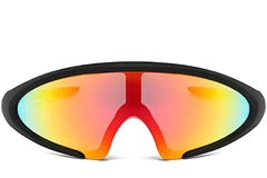BS2426-0036_Black_Semi-rimless_Plastic_Sunglasses_front