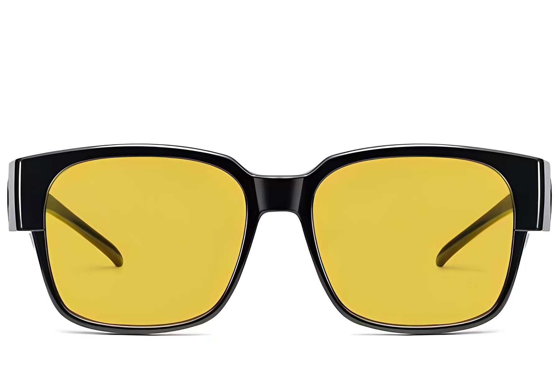 BS2426-0038_Black_Rectangular_Plastic_Polarized Driving Glasses_front