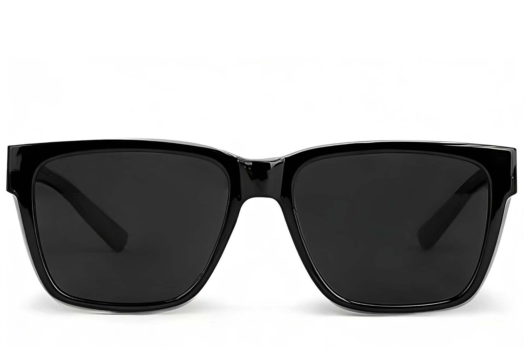 Rectangular Black Plastic Polarized Driving Glasses #BS242-0041