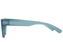 Rectangular Blue Plastic Polarized Driving Glasses #BS242-0042