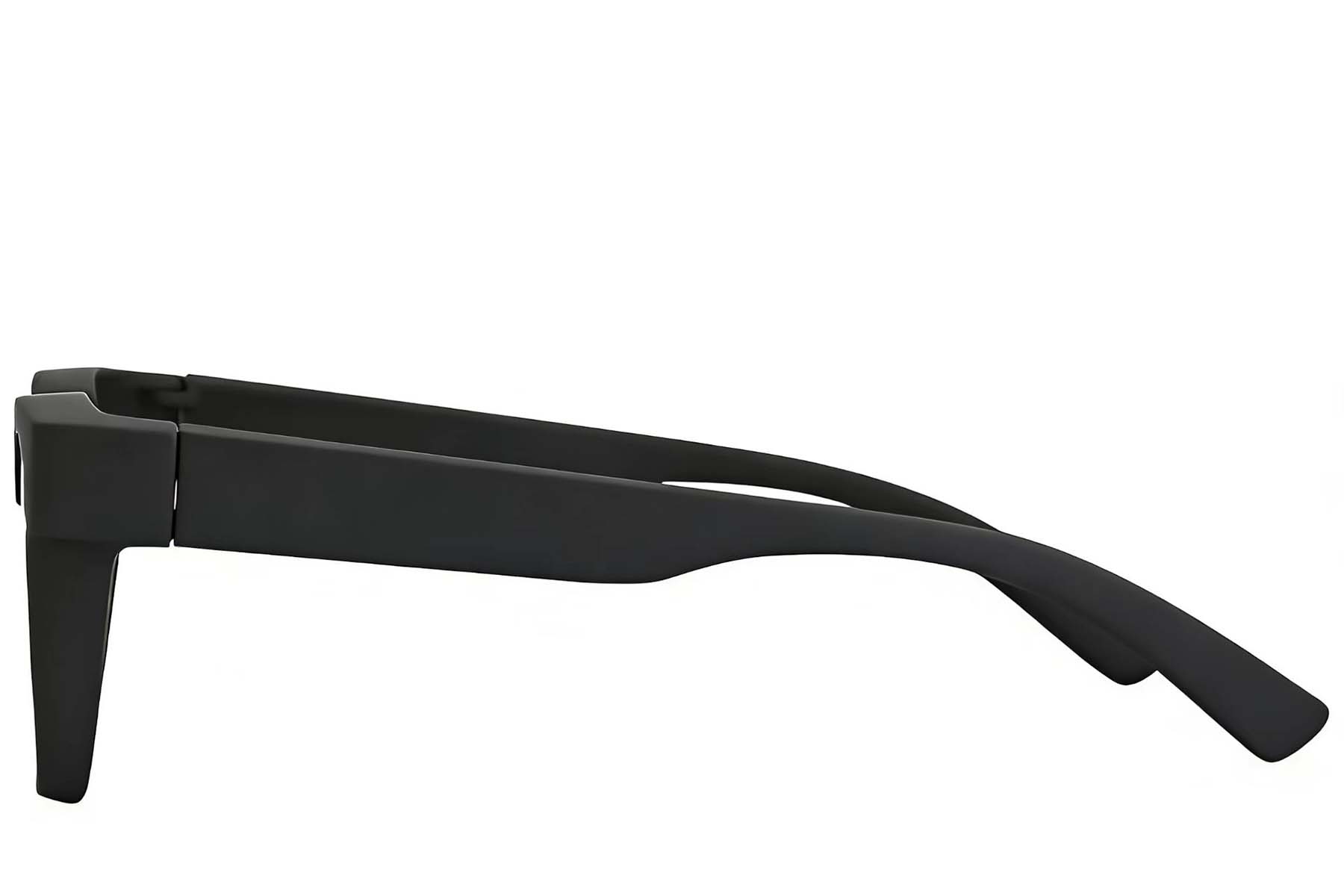 Rectangular Black Plastic Polarized Driving Glasses #BS242-0044