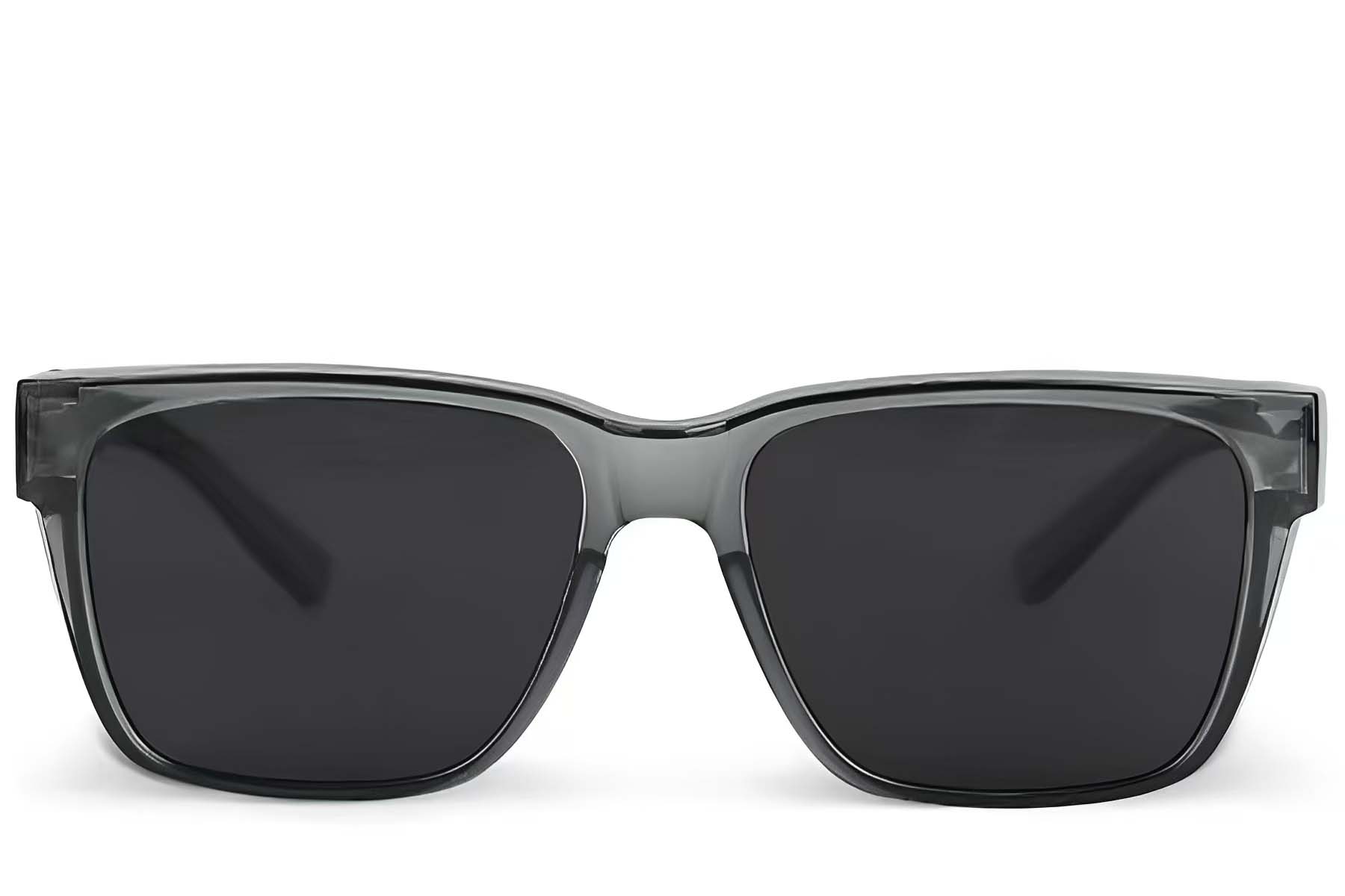 Rectangular Grey Plastic Polarized Driving Glasses #BS242-0045