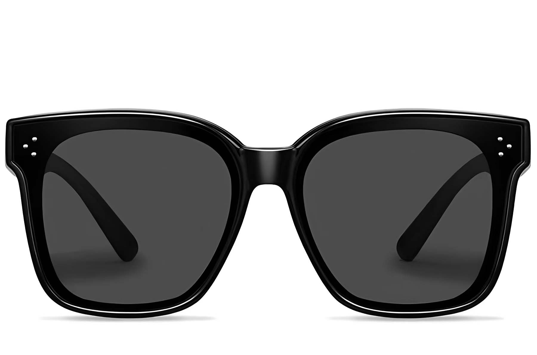 BS2426-0047_Black_Rectangular_Plastic_Polarized Driving Glasses_front