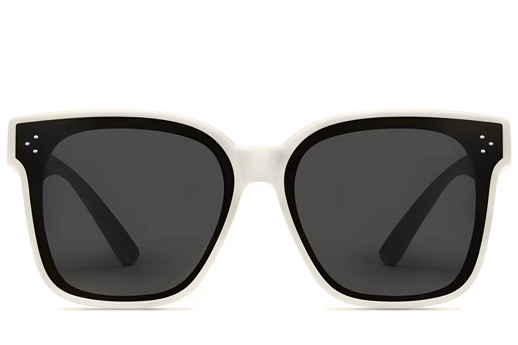 BS2426-0049_Cream_Rectangular_Plastic_Polarized Driving Glasses_front