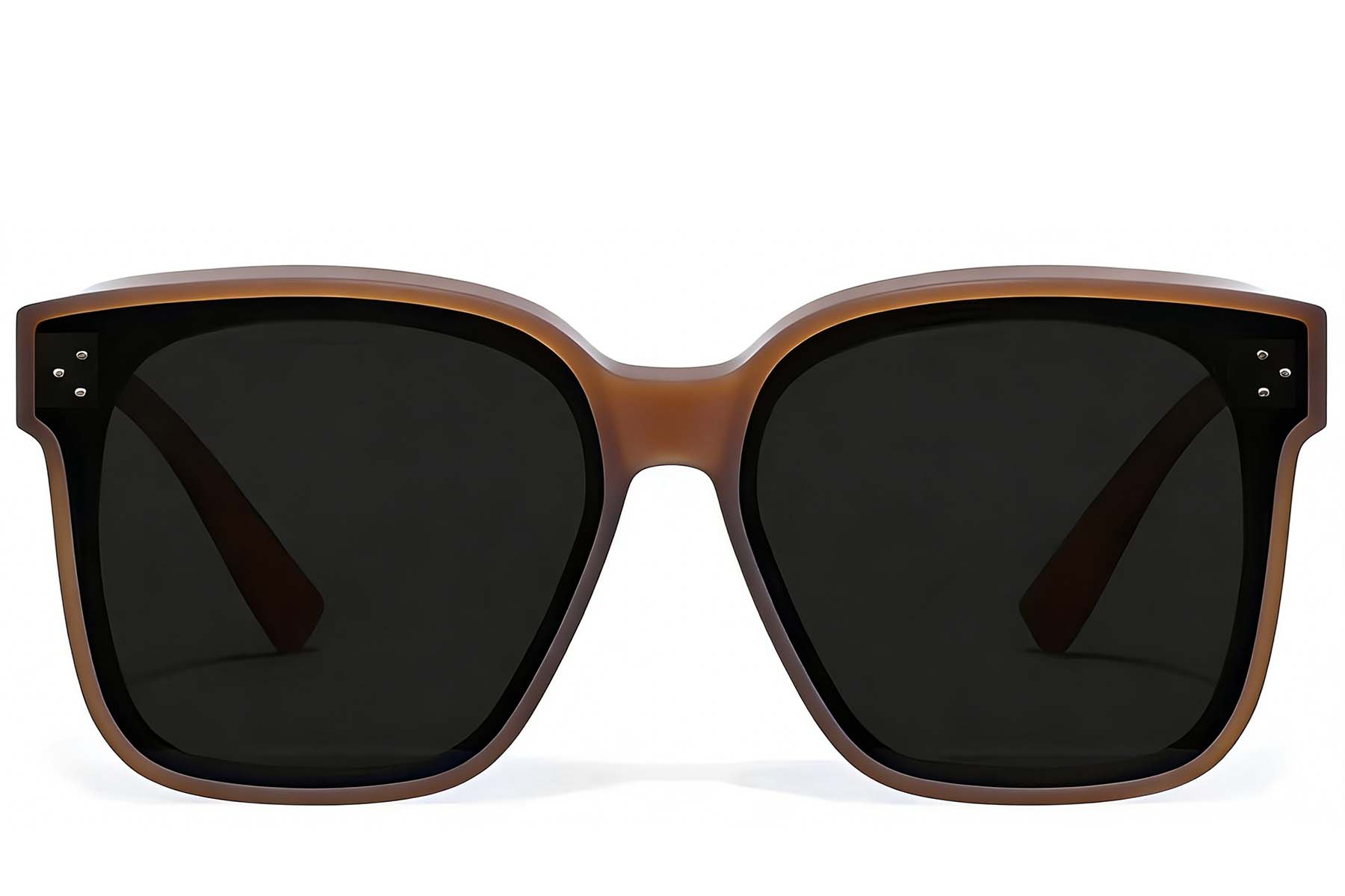 BS2426-0051_Brown_Rectangular_Plastic_Polarized Driving Glasses_front