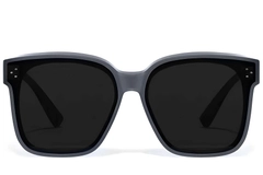 Lunettes de conduite polarisées rectangulaires en plastique gris #BS2426-0052