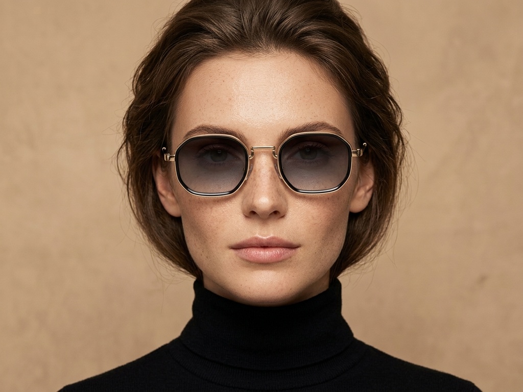 BS2503-0001_Golden_Geometric_Metal_Sunglasses-tryon_female
