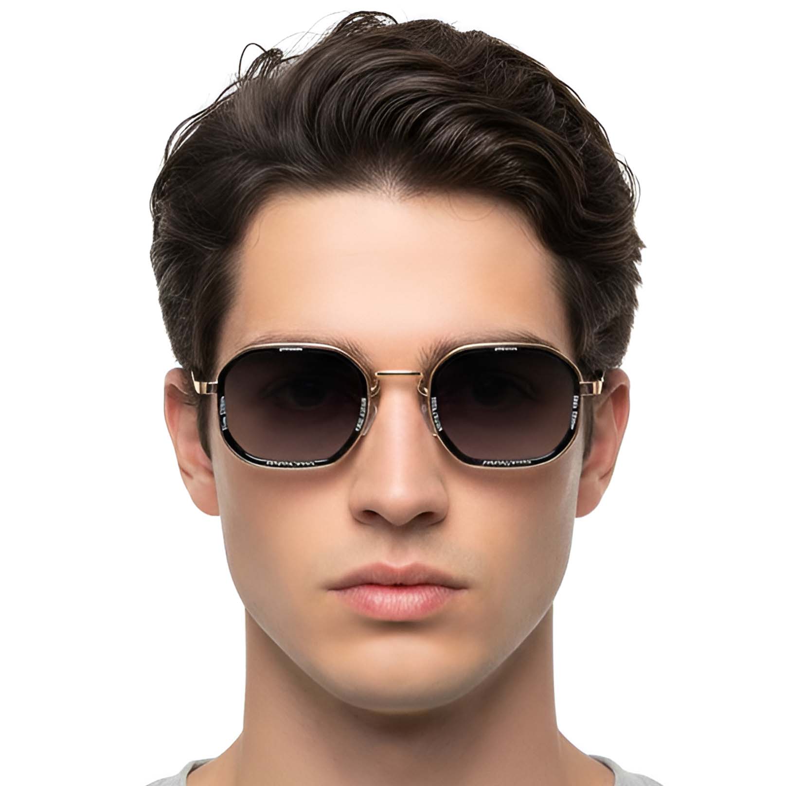 BS2503-0001_Golden_Geometric_Metal_Sunglasses_model