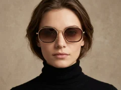 BS2503-0002_Golden_Geometric_Metal_Sunglasses-tryon_female