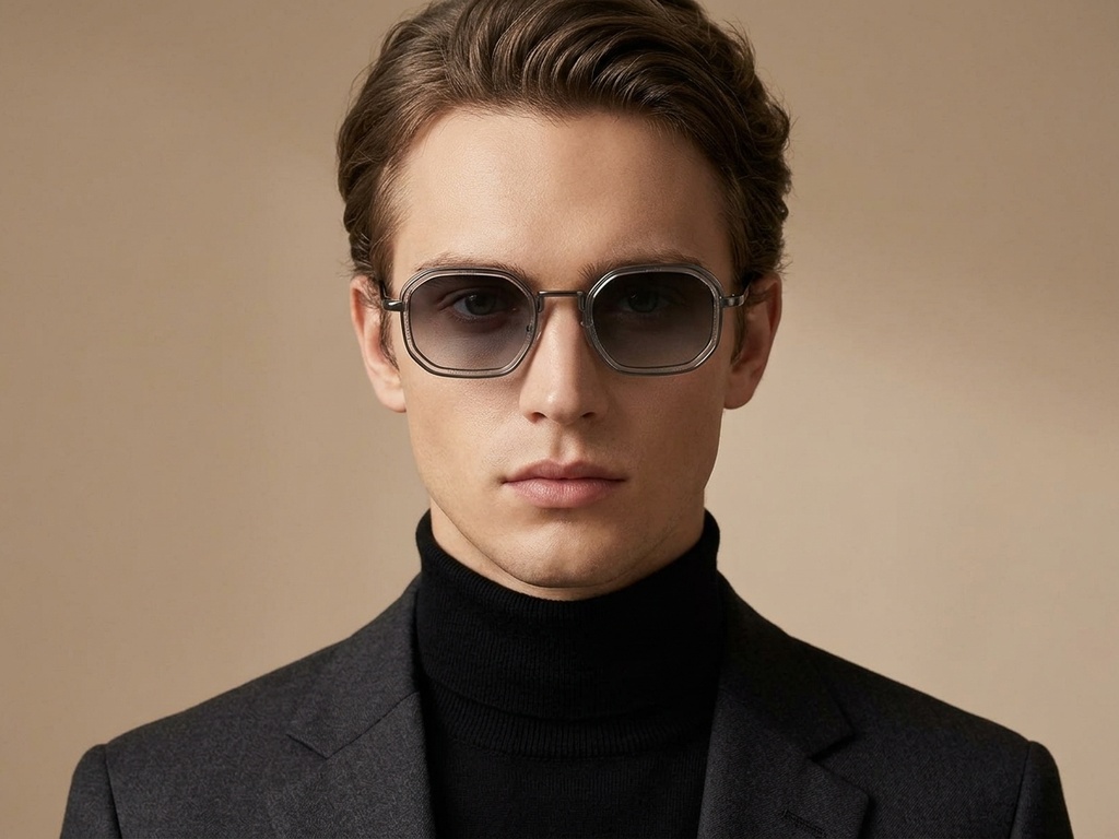 BS2503-0003_Grey_Geometric_Metal_Sunglasses-tryon_male