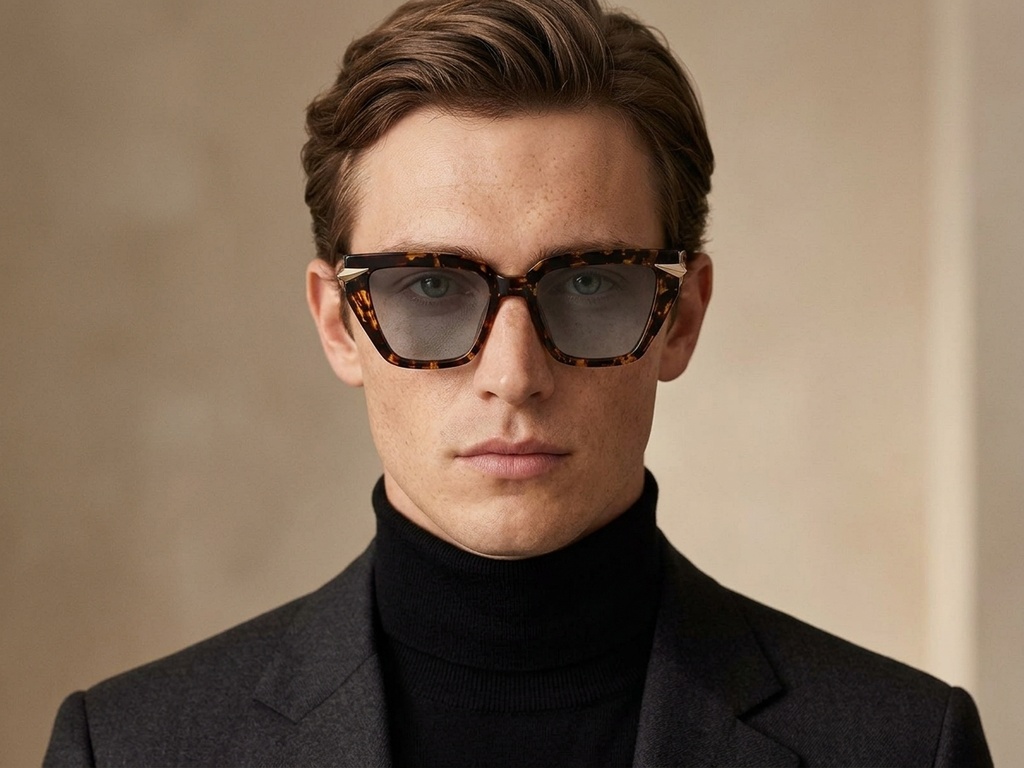 BS2503-0007_Tortoiseshell_Rectangular_Plastic_Sunglasses_corner-tryon_male