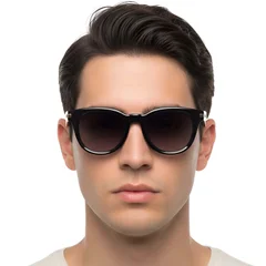 BS2503-0008_Black_Oval_Plastic_Sunglasses_model