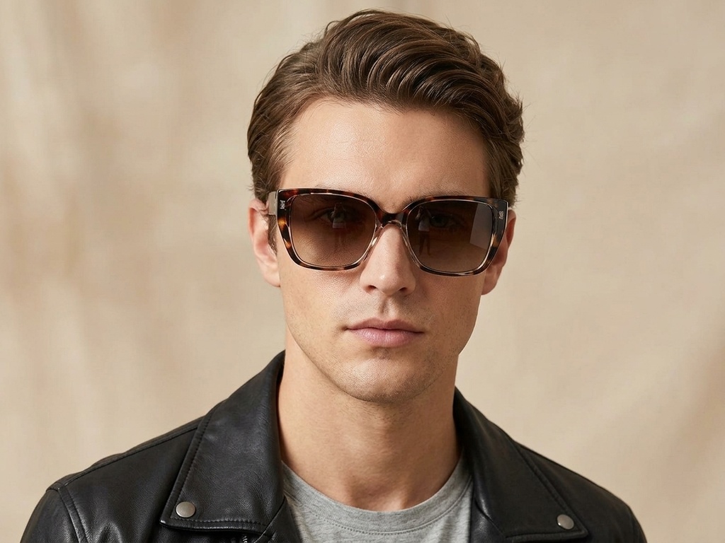 BS2503-0022_Tortoiseshell_Rectangular_Plastic_Sunglasses_corner-tryon_male