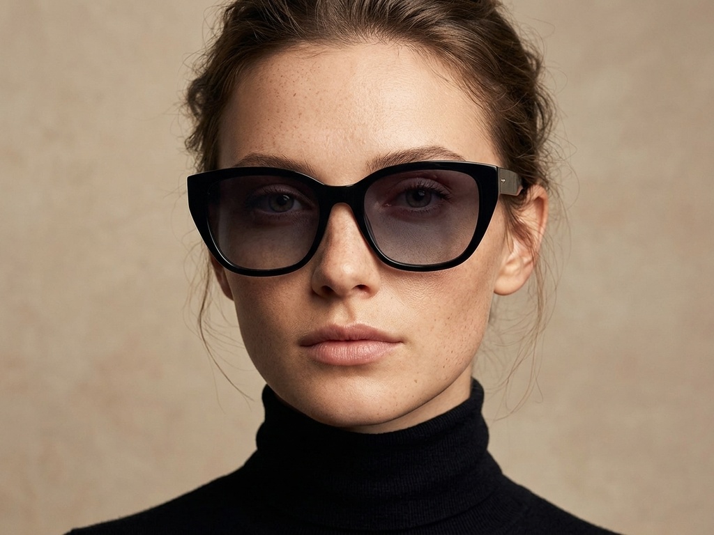 BS2503-0024_Black_Oval_Plastic_Sunglasses-tryon_female