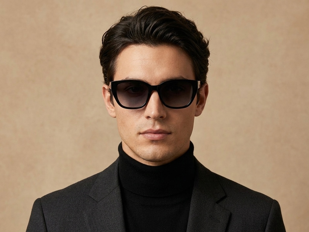 BS2503-0024_Black_Oval_Plastic_Sunglasses-tryon_male