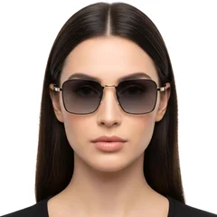 BS2503-0035_Black_Rectangular_Metal_Sunglasses_model