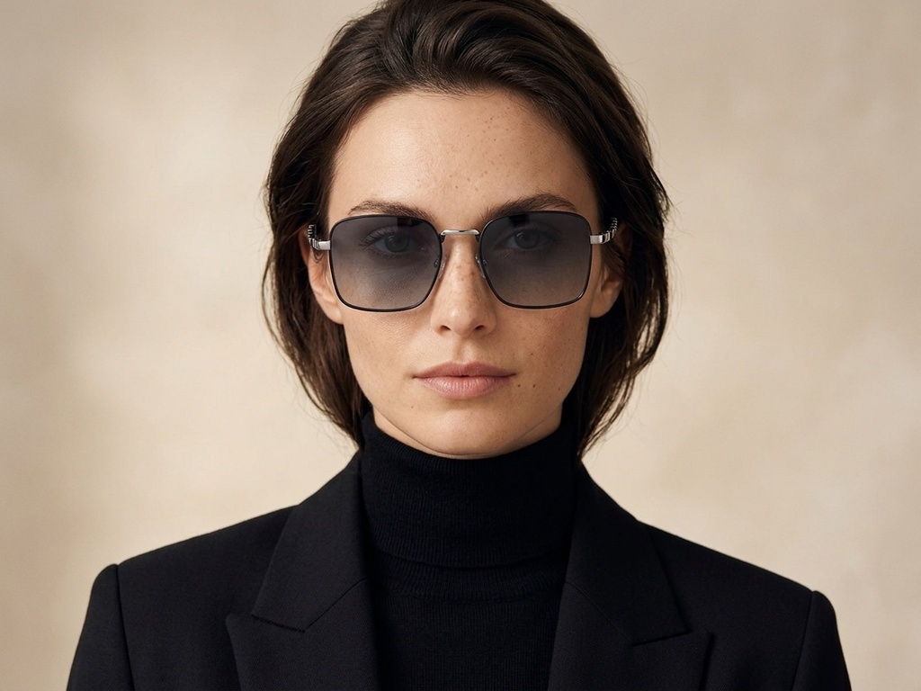 BS2503-0037_Black_Rectangular_Metal_Sunglasses-tryon_female