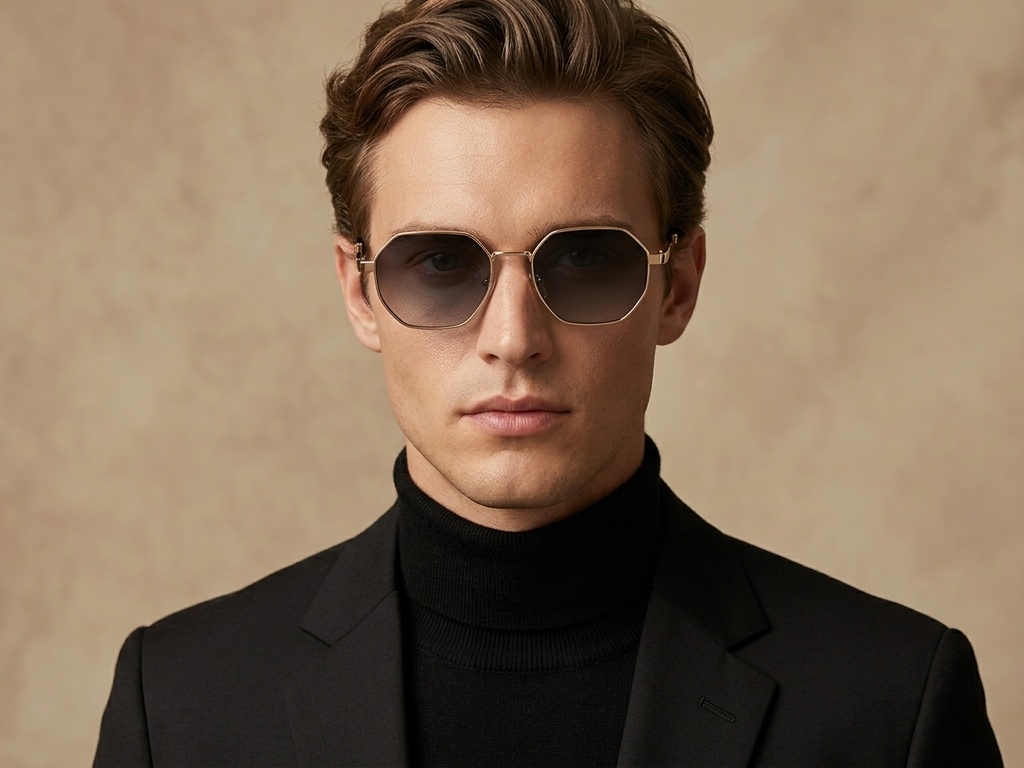 BS2503-0038_Golden_Geometric_Metal_Sunglasses-tryon_male