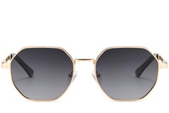 BS2503-0038_Golden_Geometric_Metal_Sunglasses_front