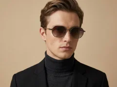 BS2503-0039_Copper_Geometric_Metal_Sunglasses_corner-tryon_male