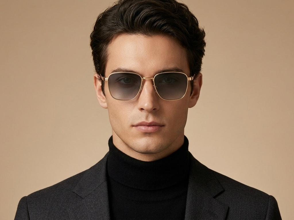 BS2503-0041_Golden_Rectangular_Metal_Sunglasses-tryon_male