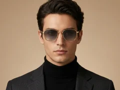 BS2503-0041_Golden_Rectangular_Metal_Sunglasses-tryon_male