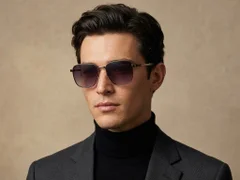BS2503-0042_Copper_Rectangular_Metal_Sunglasses_corner-tryon_male