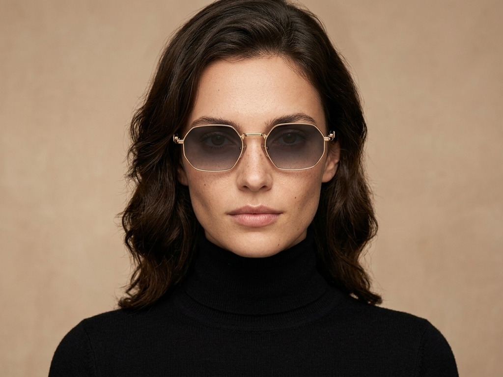 BS2503-0044_Golden_Geometric_Metal_Sunglasses-tryon_female