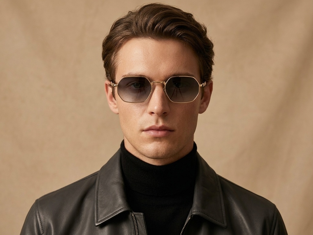 BS2503-0044_Golden_Geometric_Metal_Sunglasses-tryon_male