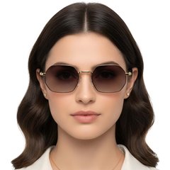 BS2503-0045_Brown_Geometric_Metal_Sunglasses_model