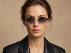 BS2503-0047_Golden_Oval_Metal_Sunglasses-tryon_female