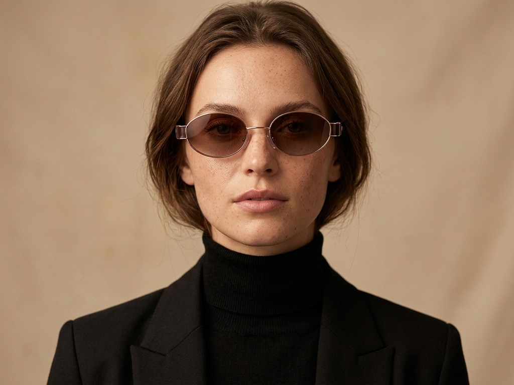 BS2503-0048_Pink_Oval_Metal_Sunglasses-tryon_female