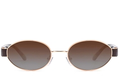BS2503-0048_Pink_Oval_Metal_Sunglasses_front