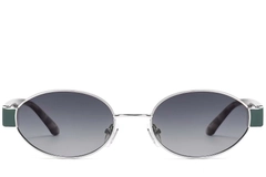BS2503-0049_Silver_Oval_Metal_Sunglasses_front