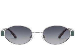 BS2503-0049_Silver_Oval_Metal_Sunglasses_front