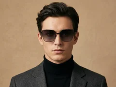 BS2503-0051_Black_Geometric_Metal_Sunglasses-tryon_male