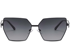 BS2503-0051_Black_Geometric_Metal_Sunglasses_front