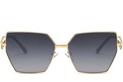 BS2503-0052_Golden_Geometric_Metal_Sunglasses_front