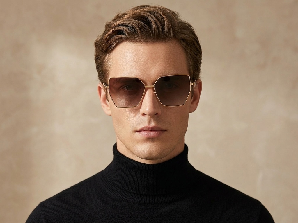 BS2503-0053_Golden_Geometric_Metal_Sunglasses-tryon_male