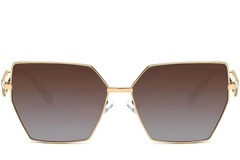 BS2503-0053_Golden_Geometric_Metal_Sunglasses_front