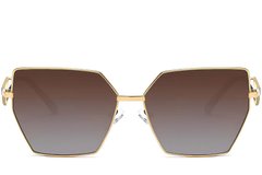 BS2503-0053_Golden_Geometric_Metal_Sunglasses_front