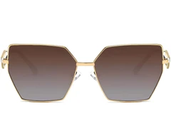 BS2503-0053_Golden_Geometric_Metal_Sunglasses_front
