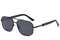 Aviator Black Metal Sunglasses #BS2503-0054