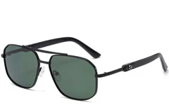 Aviator Black Metal Sunglasses #BS2503-0055