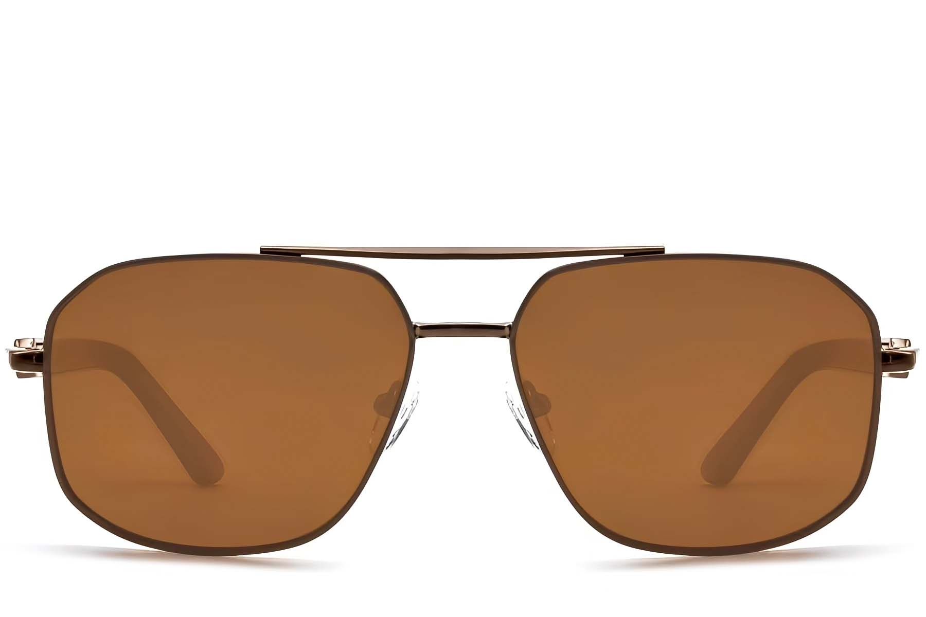 BS2503-0056_Copper_Aviator_Metal_Sunglasses_front