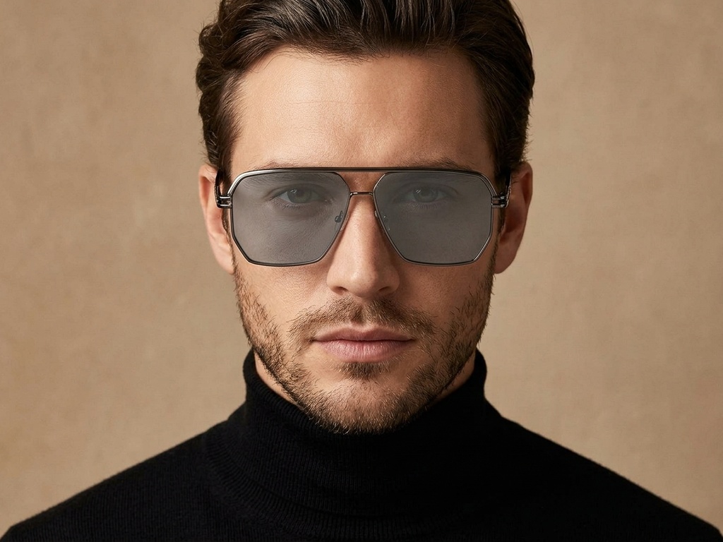 BS2503-0057_Grey_Aviator_Metal_Sunglasses-tryon_male