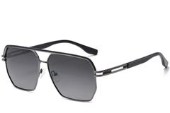 Aviator Grey Metal Sunglasses #BS2503-0057